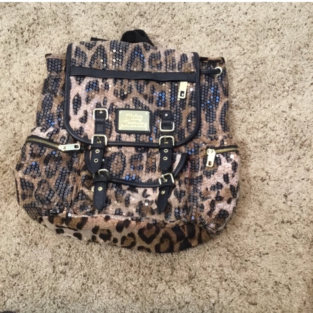 Juicy couture backpack sequence, animal print